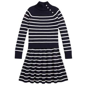 Polo Ralph Lauren NWOT Girls Striped Cotton Sweater & Skirt Set Size 8/10 (M)